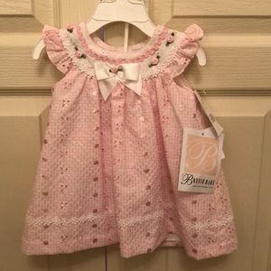 3-6 month baby girl dress + bloomers - never worn